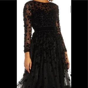 nwt Mac Duggal blk two sleeve dress sz 2
